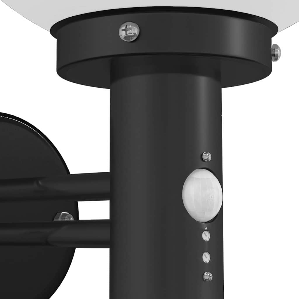 Utomhus vägglampor 2 pcs Svart 28 x 25 x 38 cm Rostfritt stål