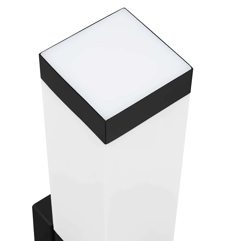 Utomhus vägglampor 2 pcs Svart 10.5 x 6 x 35 cm Rostfritt stål