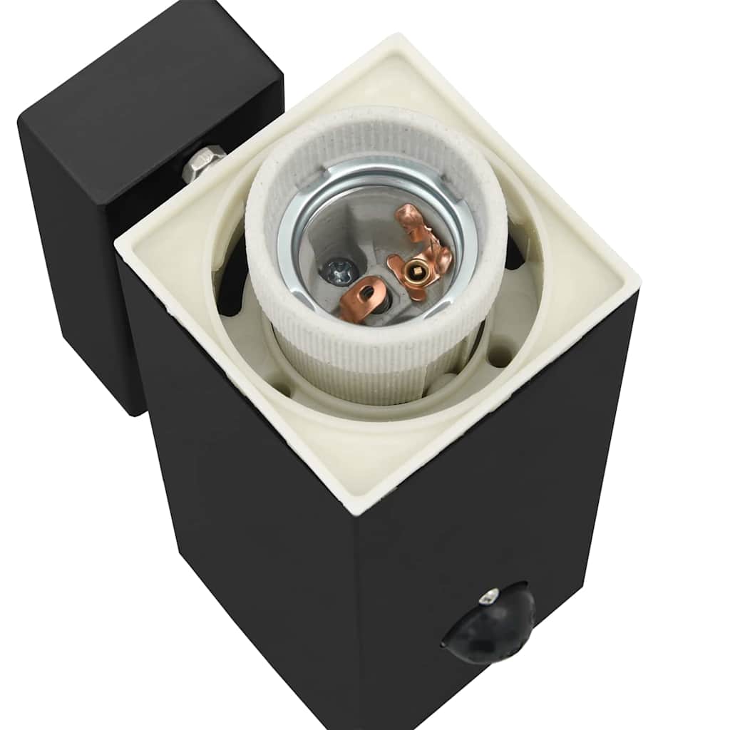 Utomhus vägglampor 2 pcs Svart 10.5 x 6 x 35 cm Rostfritt stål