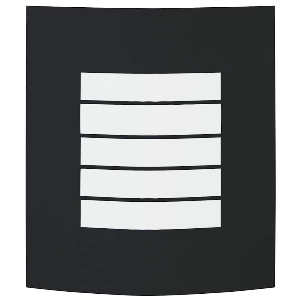 Utomhusvägglampa Svart 23.5 x 10.5 x 26 cm Rostfritt stål