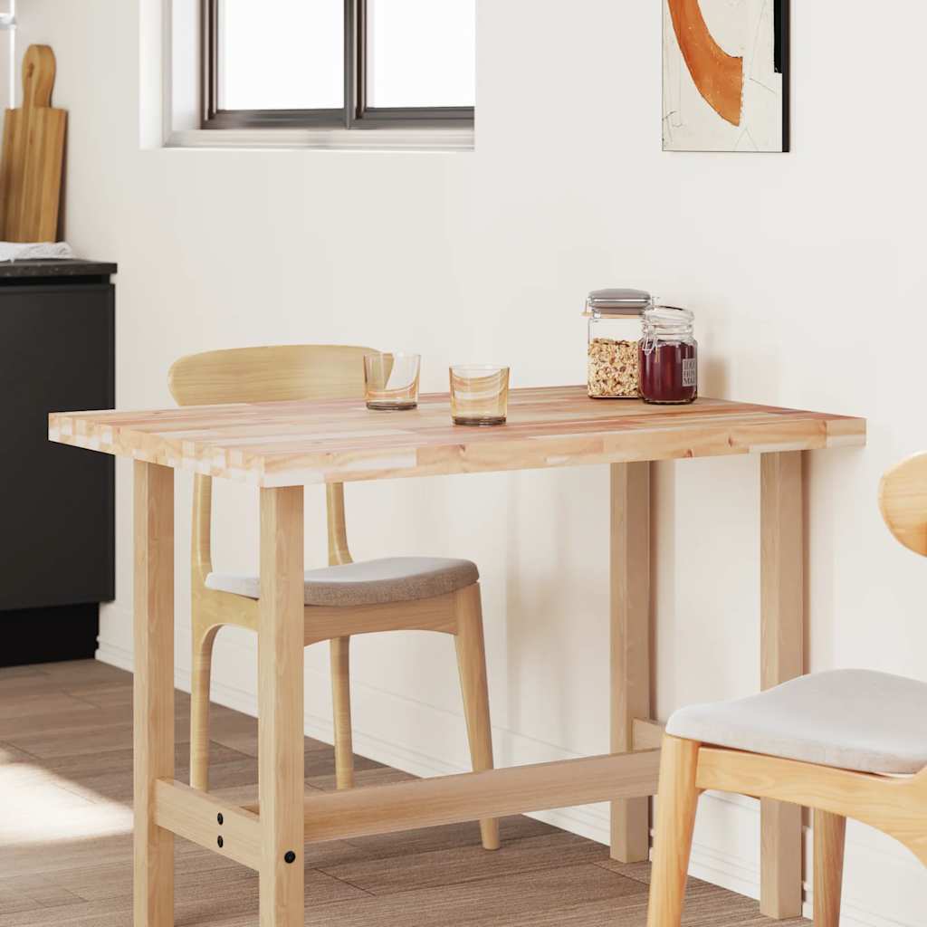 Bordsskiva rektangulär 80x70x4 cm massivt akaciaträ