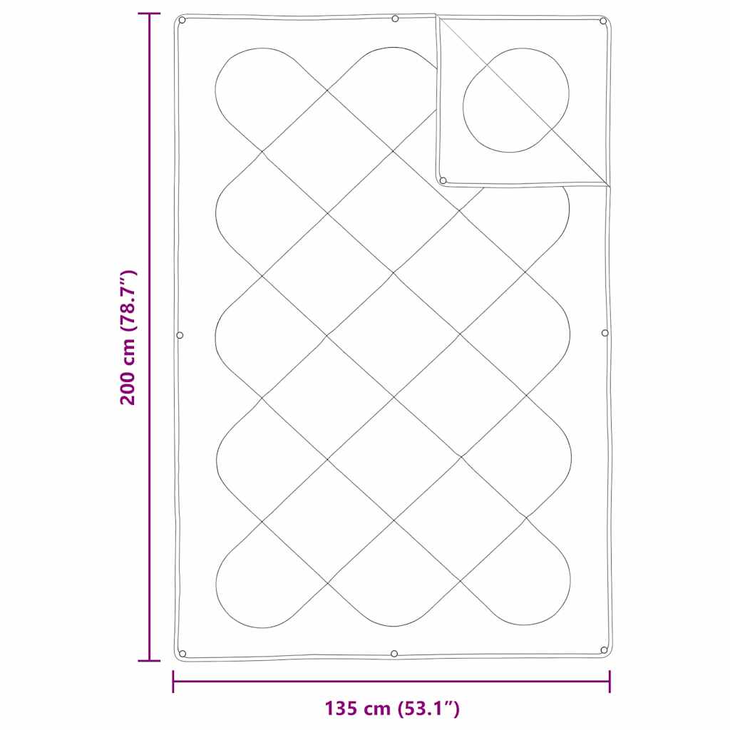 2-i-1 Duntäcke Vit 135 x 200 cm Polyester