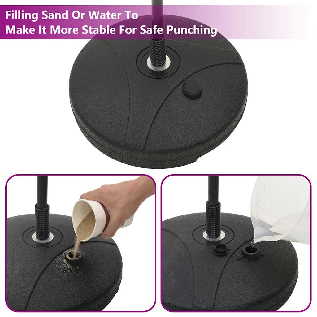 Set med stansboll med handskar och pump justerbar höjd 81-122cm