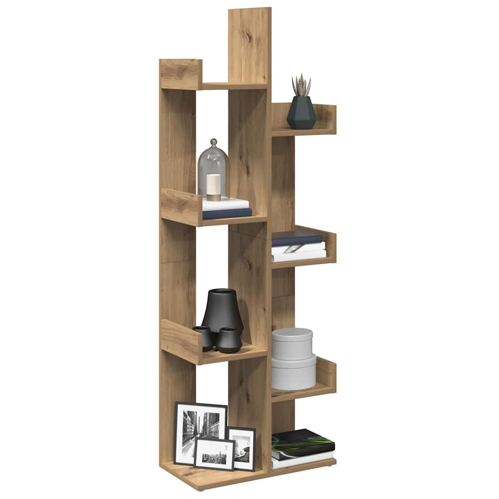 Bokhylla artisan ek 48x25,5x140 cm konstruerat trä