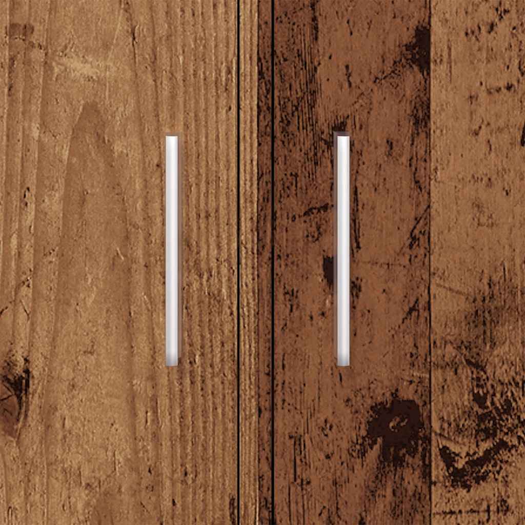 Akvariebänk åldrat trä 81x36x73 cm konstruerat trä