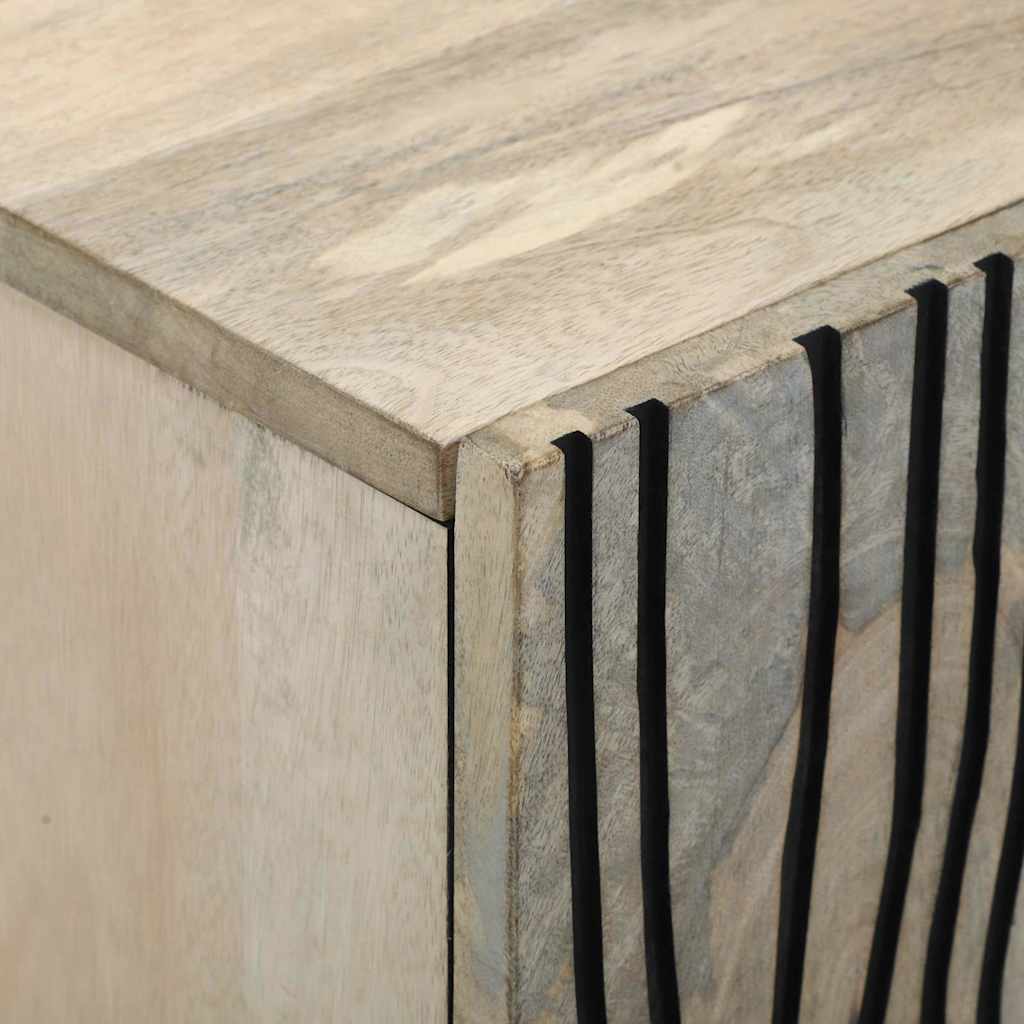 TV-skåp Vit 105 x 33 x 46 cm massivt mangoträ