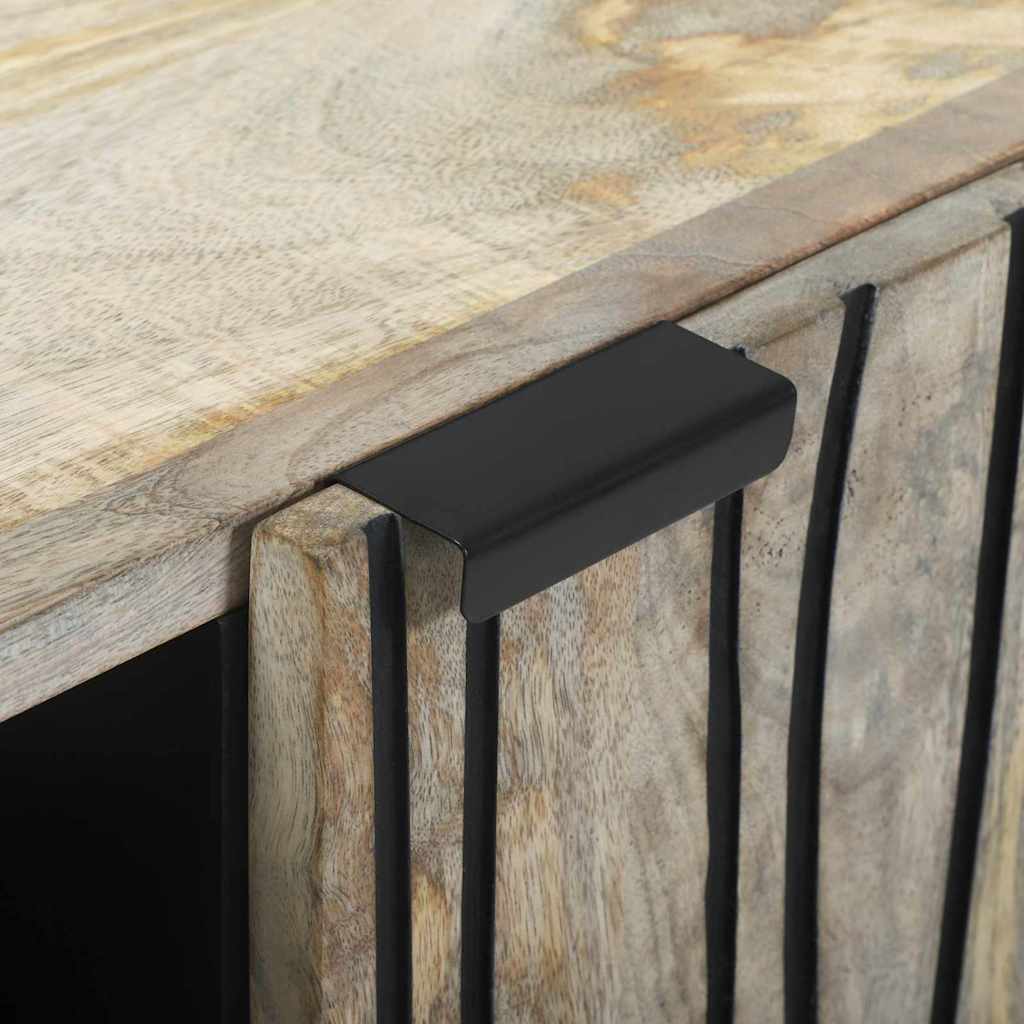 TV-skåp Vit 105 x 33 x 46 cm massivt mangoträ