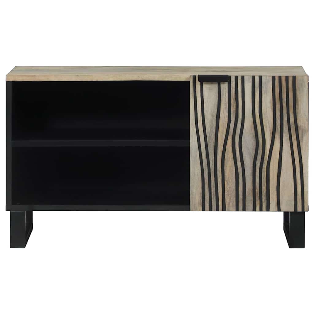 Medielagringsskåp och hyllor Vit och svart 80 x 33 x 46 cm