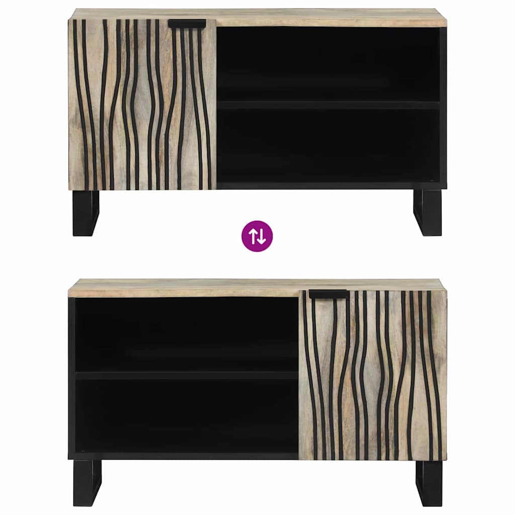 Medielagringsskåp och hyllor Vit och svart 80 x 33 x 46 cm