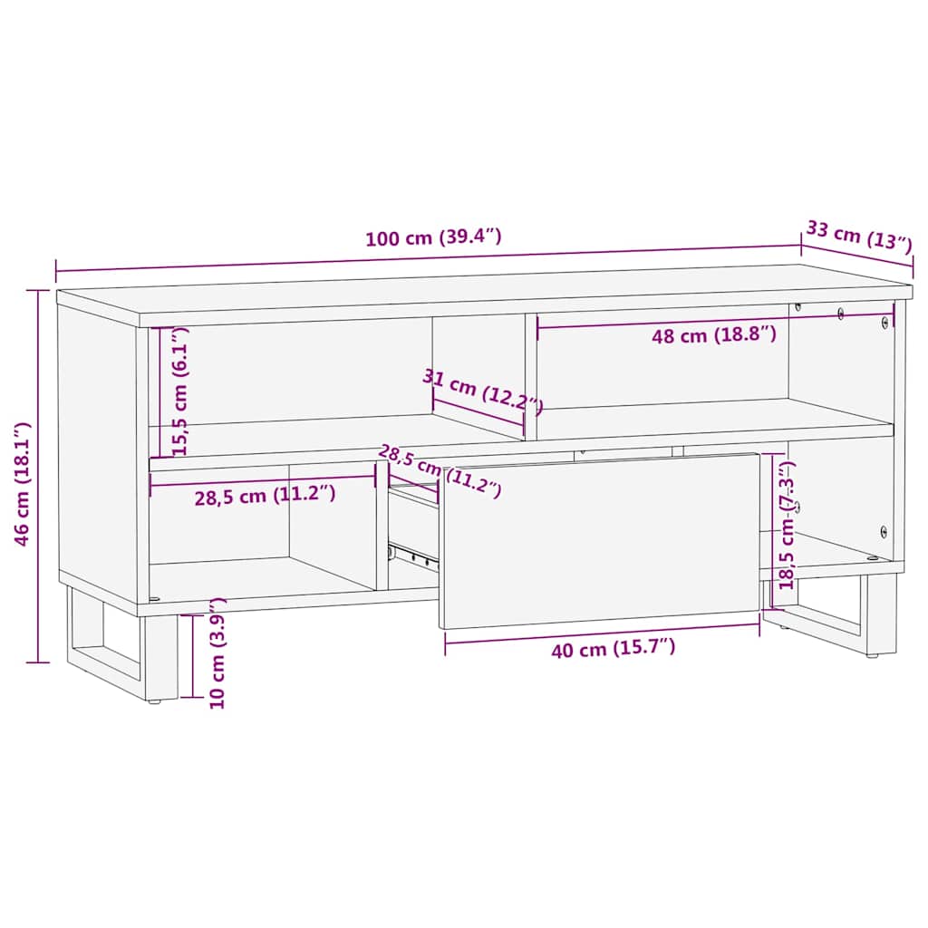 Medielagringsskåp och hyllor Vit och svart 105 x 33 x 46 cm