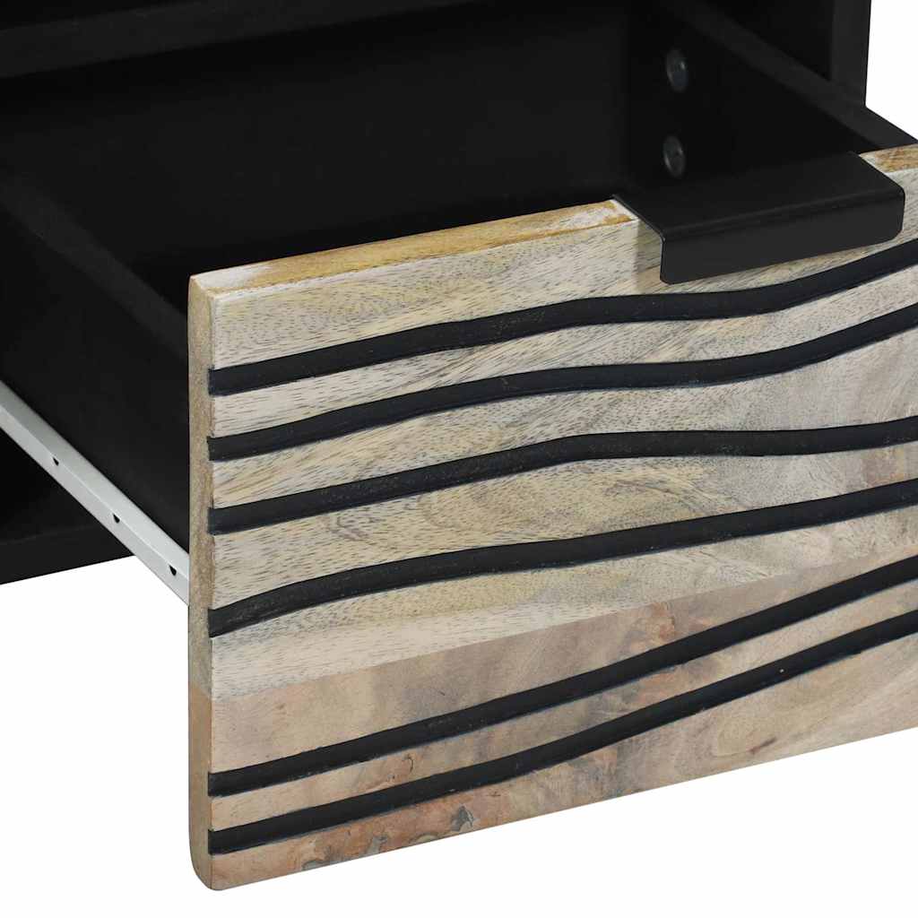 Medielagringsskåp och hyllor Vit och svart 100 x 33 x 46 cm