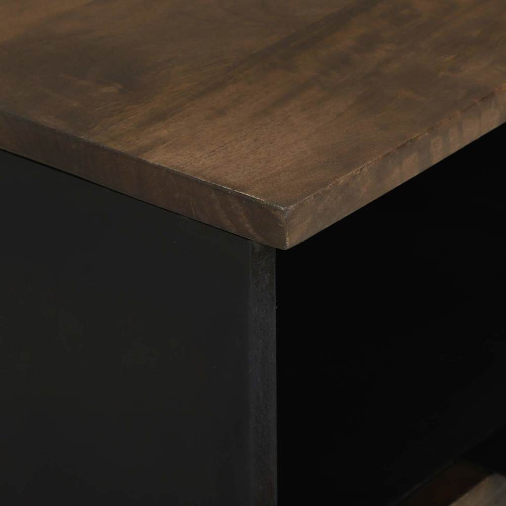 TV-skåp med låda Brun 70 x 33 x 46 cm massivt mangoträ