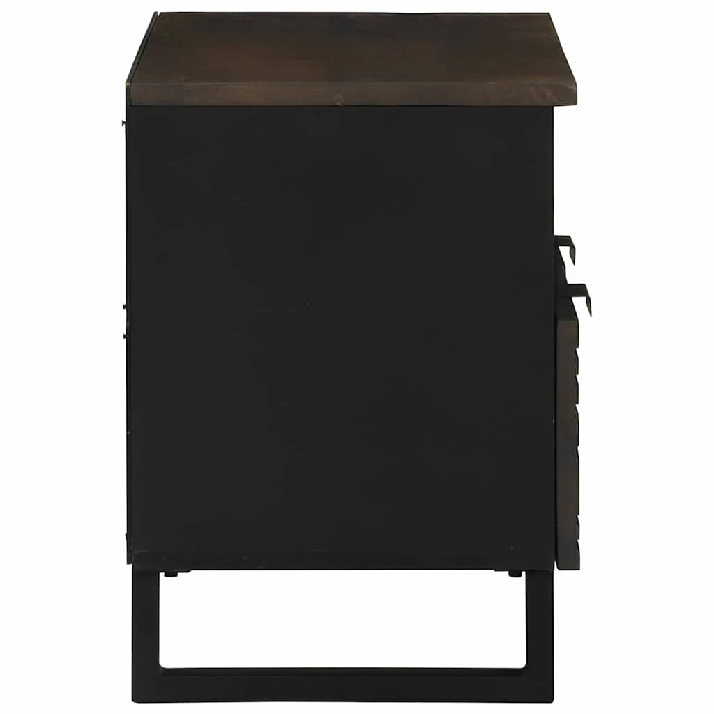 TV-skåp med låda Brun 70 x 33 x 46 cm massivt mangoträ