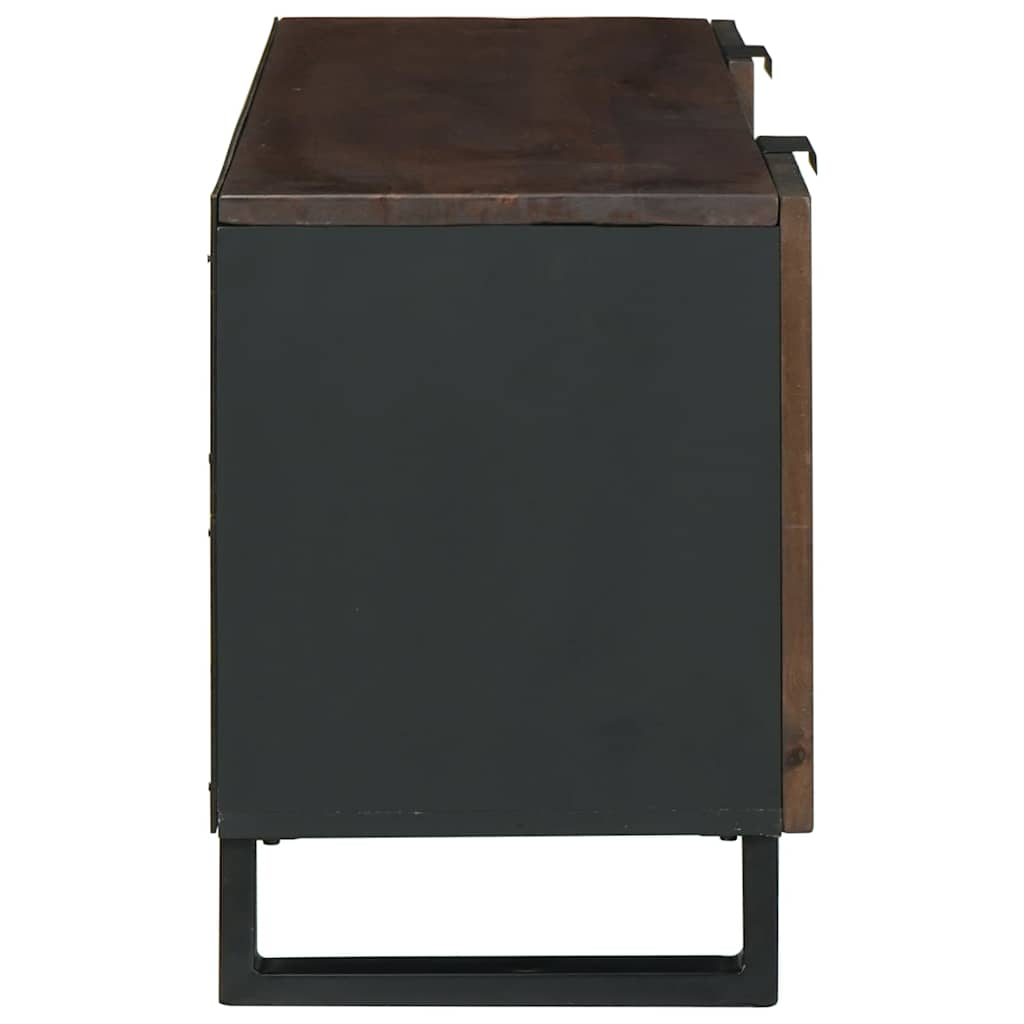 TV-bänk med låda Brun 105 x 33 x 46 cm massivt mangoträ