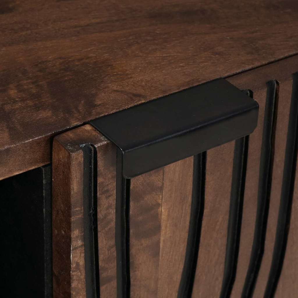 TV-byrå Brun 80 x 33 x 46 cm massivt mangoträ