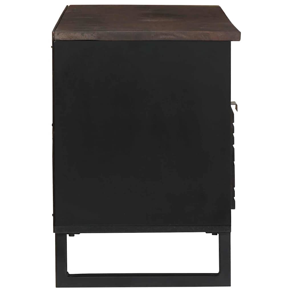 TV-skåp med låda Brun 105 x 33 x 46 cm massivt mangoträ