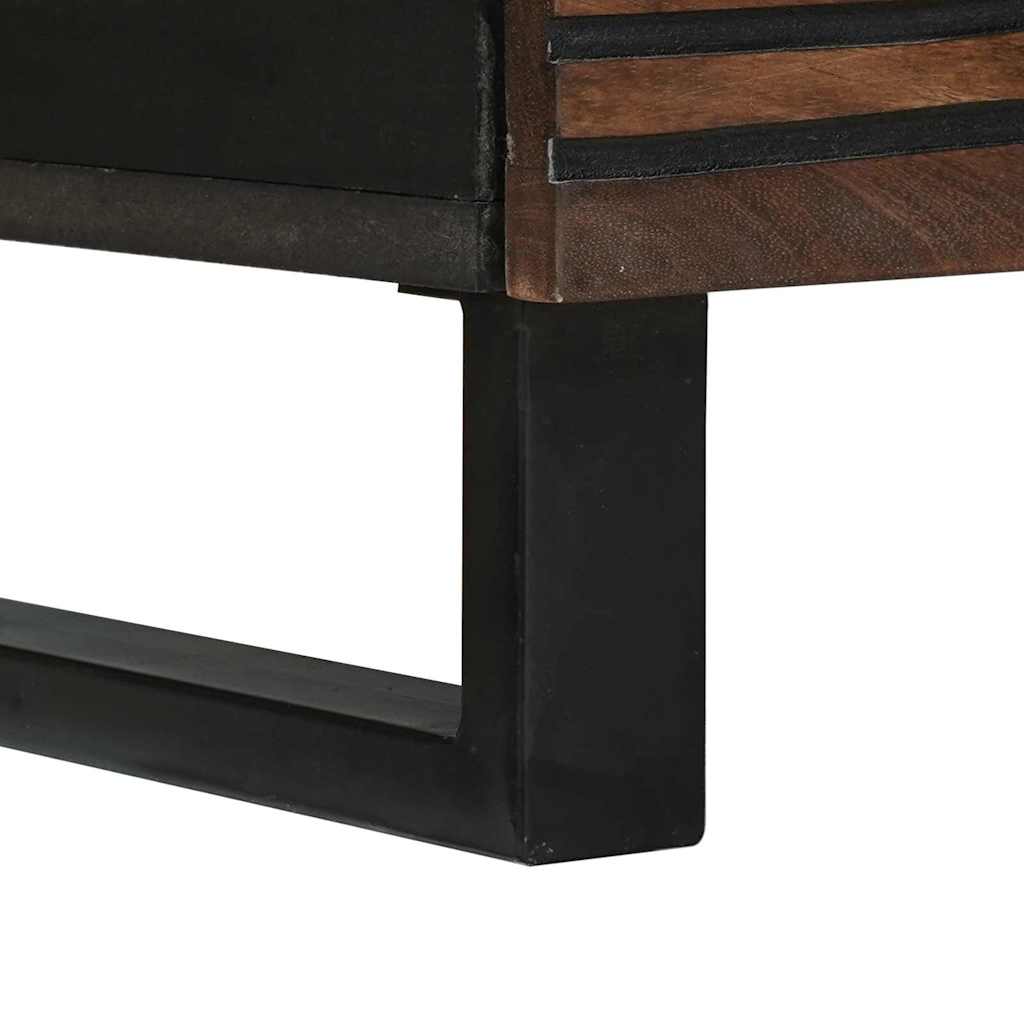 TV-skåp med låda Brun 80 x 33 x 46 cm massivt mangoträ