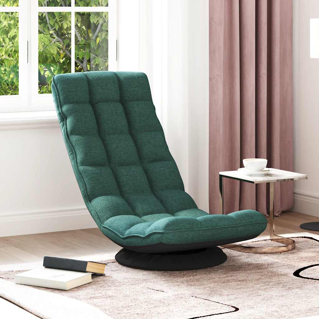 Snurrbar golvstol mörkgrön 70x51x79 cm tyg