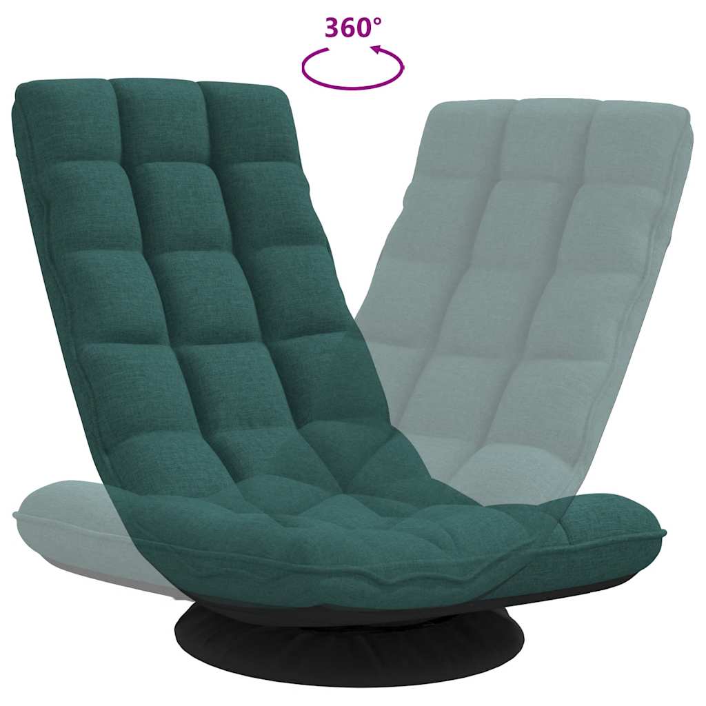 Snurrbar golvstol mörkgrön 70x51x79 cm tyg
