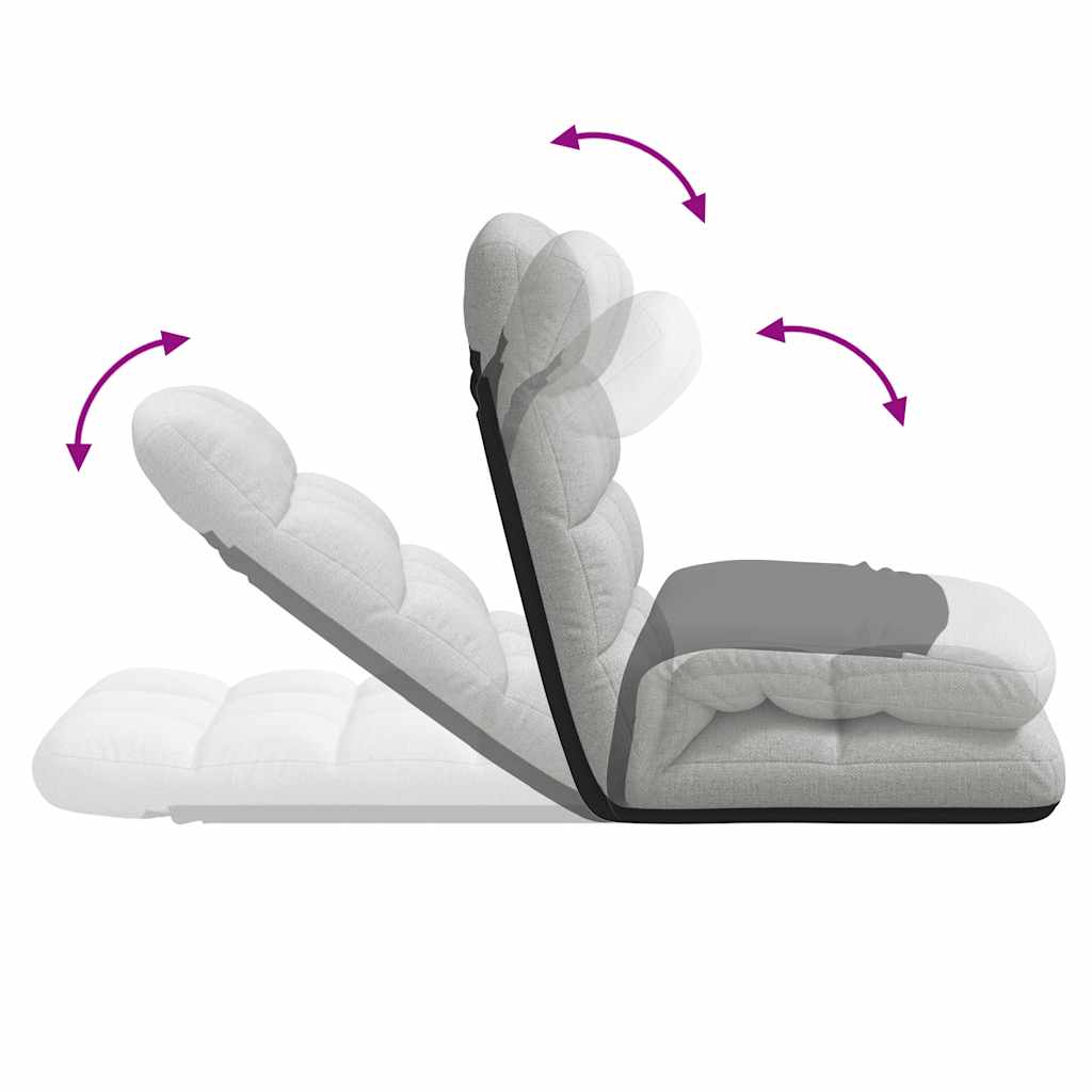 Hopfällbar golvstol molngrå 71x51x62 cm tyg