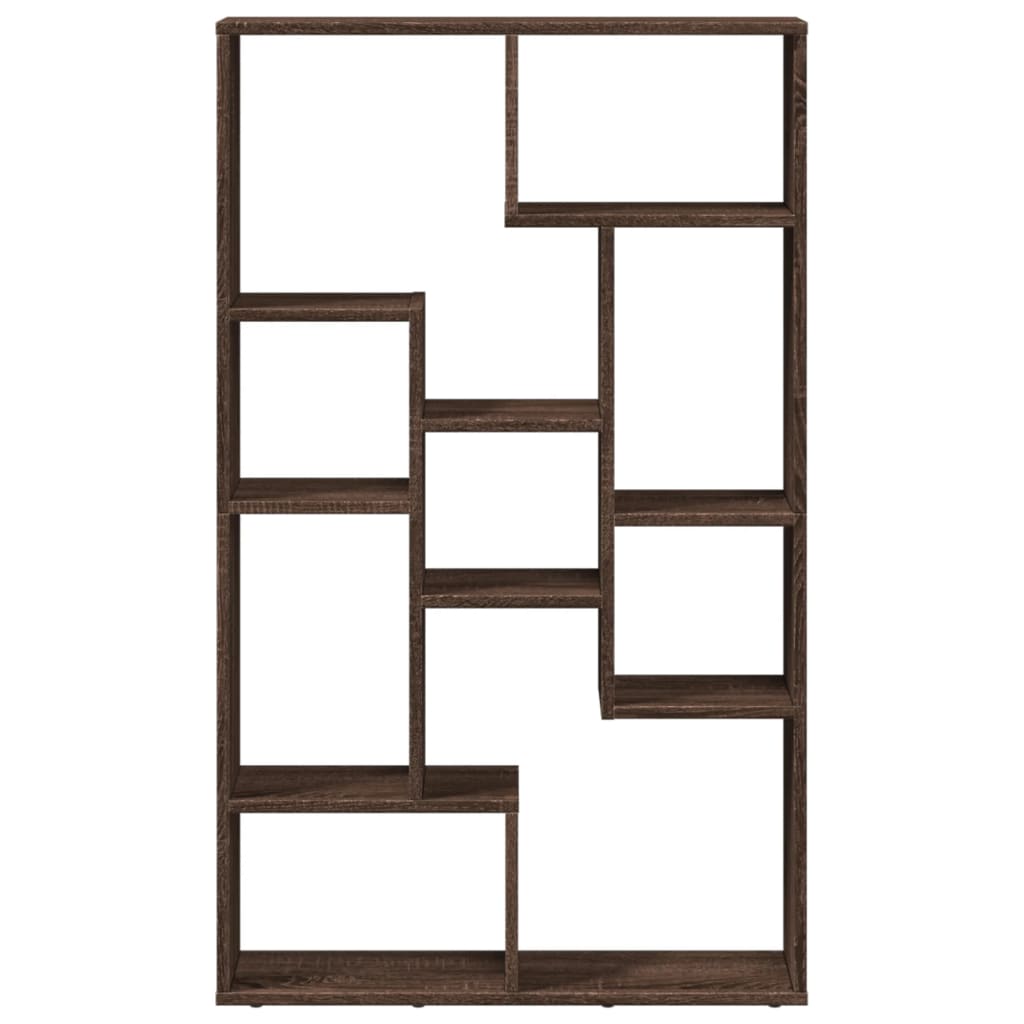 Bokhylla brun ek 72x20x120 cm konstruerat trä