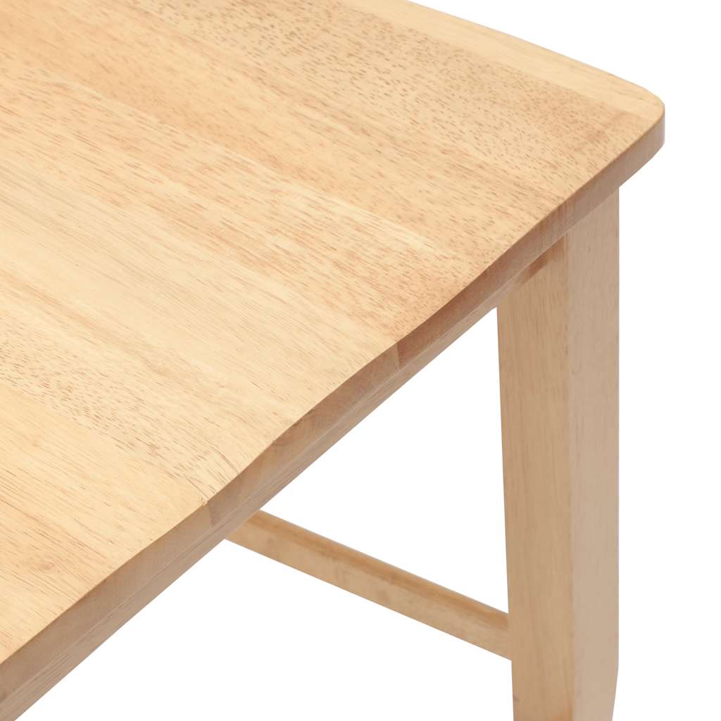 Barstolar 2 st, naturligt massivt trä, gummi