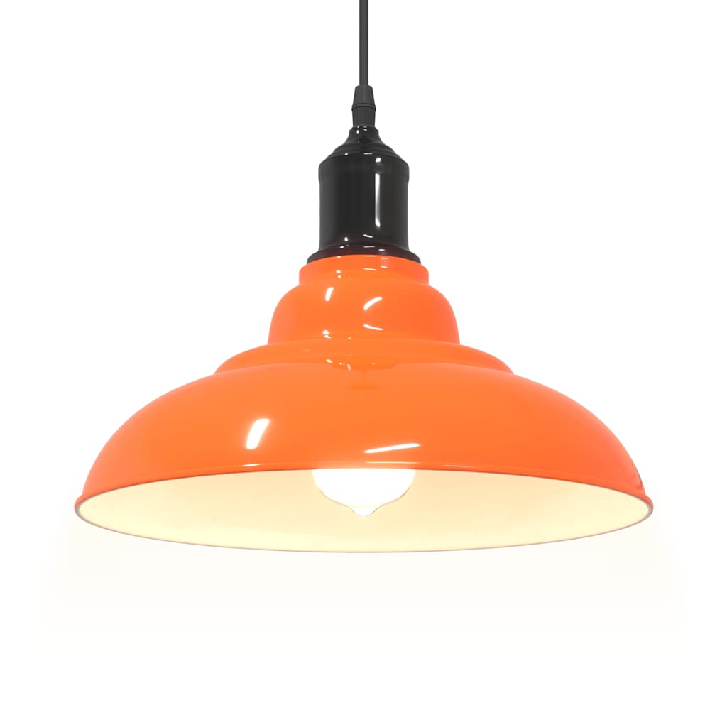 Taklampa höjdjusterbar E27 glans orange Ø 31 cm metall