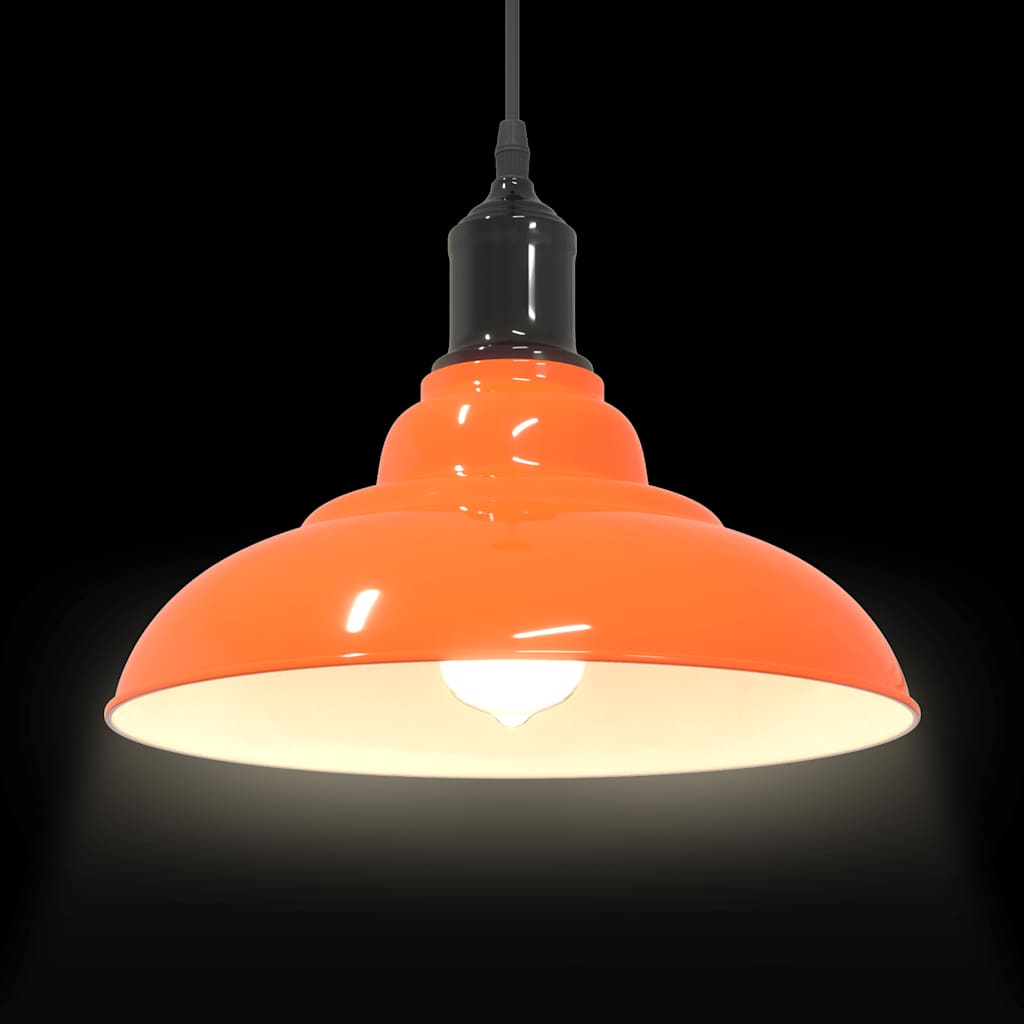 Taklampa höjdjusterbar E27 glans orange Ø 31 cm metall