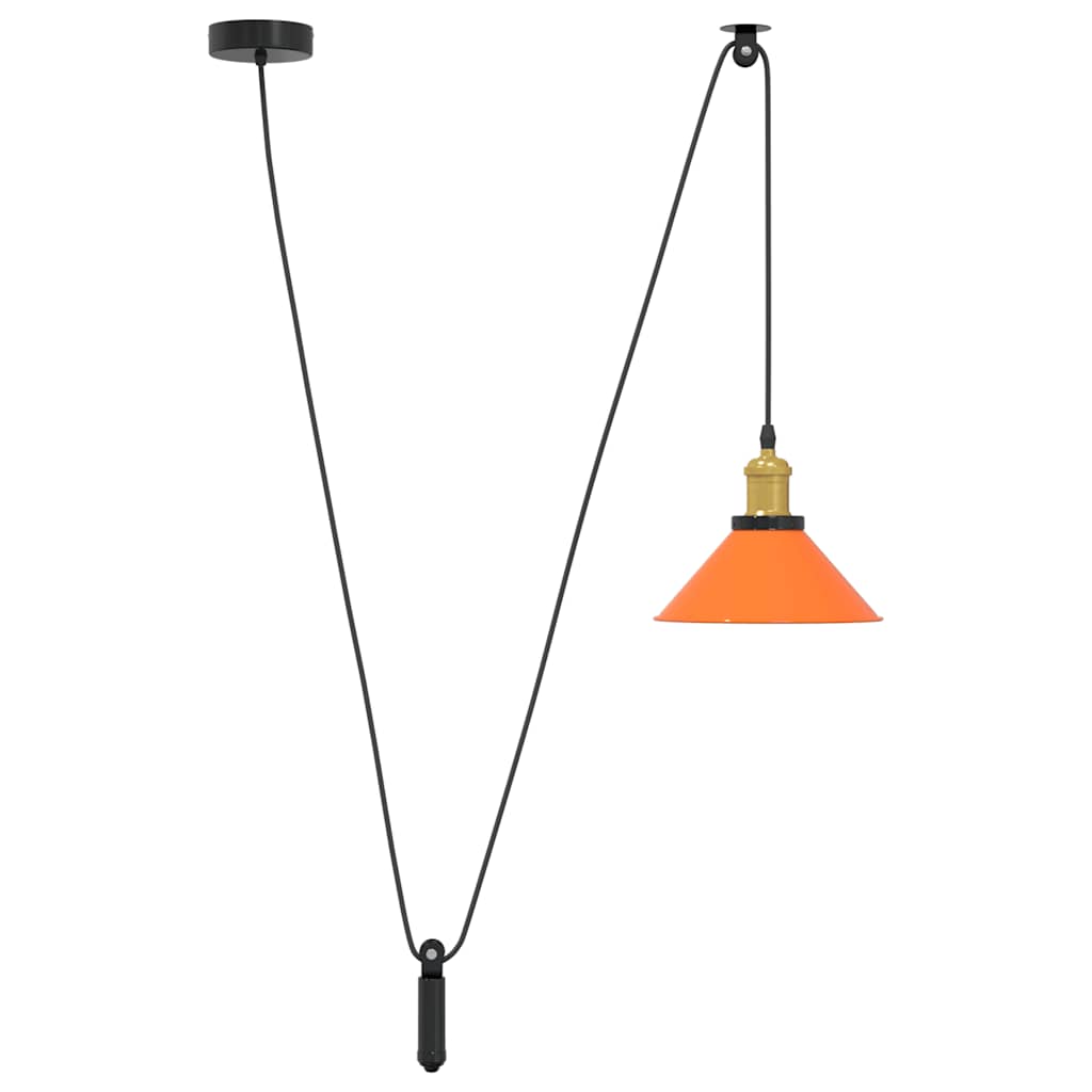 Taklampa höjdjusterbar E27 glans orange Ø 22 cm metall