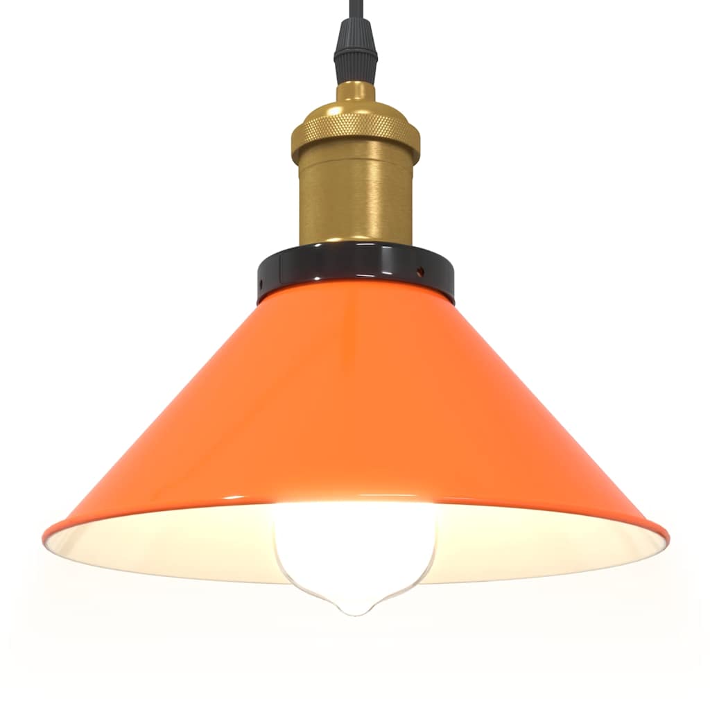Taklampa höjdjusterbar E27 glans orange Ø 22 cm metall