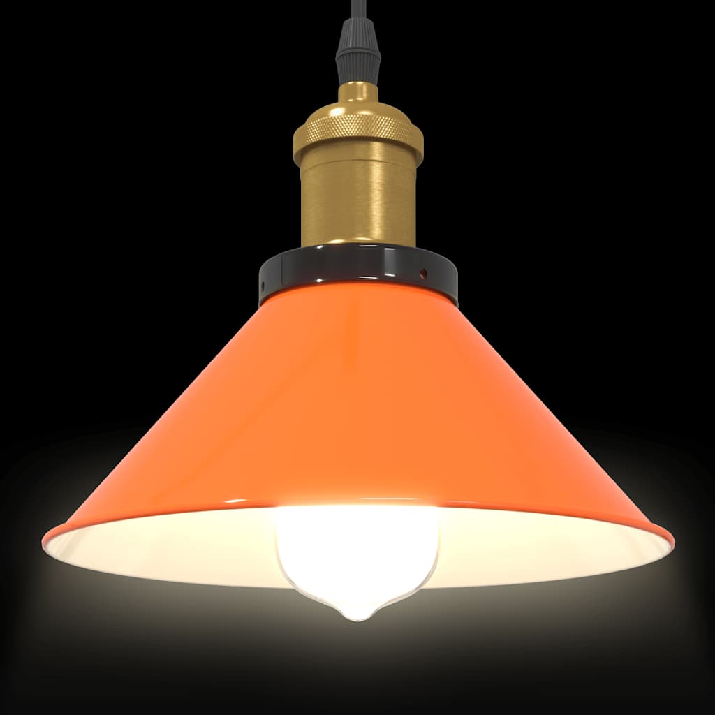 Taklampa höjdjusterbar E27 glans orange Ø 22 cm metall