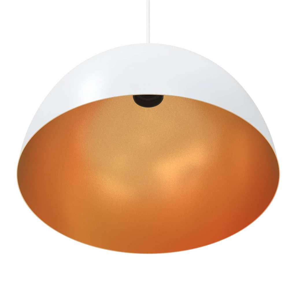 Pendellampa 2 st höjdjusterbar E27 vit Ø 30 cm metall