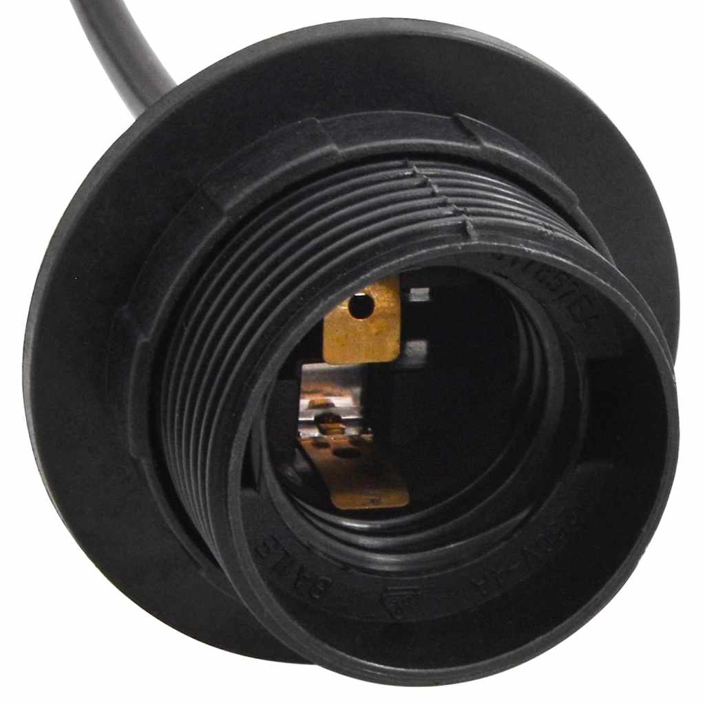 Pendellampa med 6 lamphållare E27 svart metall