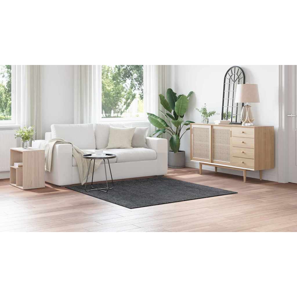 Anti-glid Shaggy Matta Mörkgrå 160 x 160 cm PP