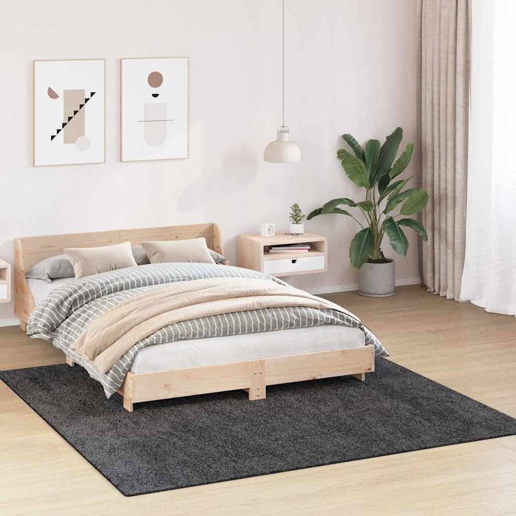 Anti-glid Shaggy Matta Mörkgrå 200 x 200 cm PP