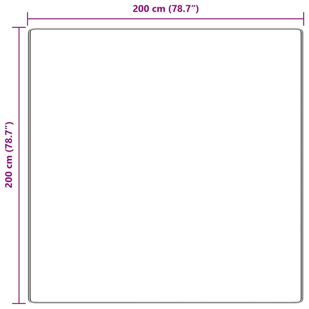 Anti-glid Shaggy Matta Mörkgrå 200 x 200 cm PP