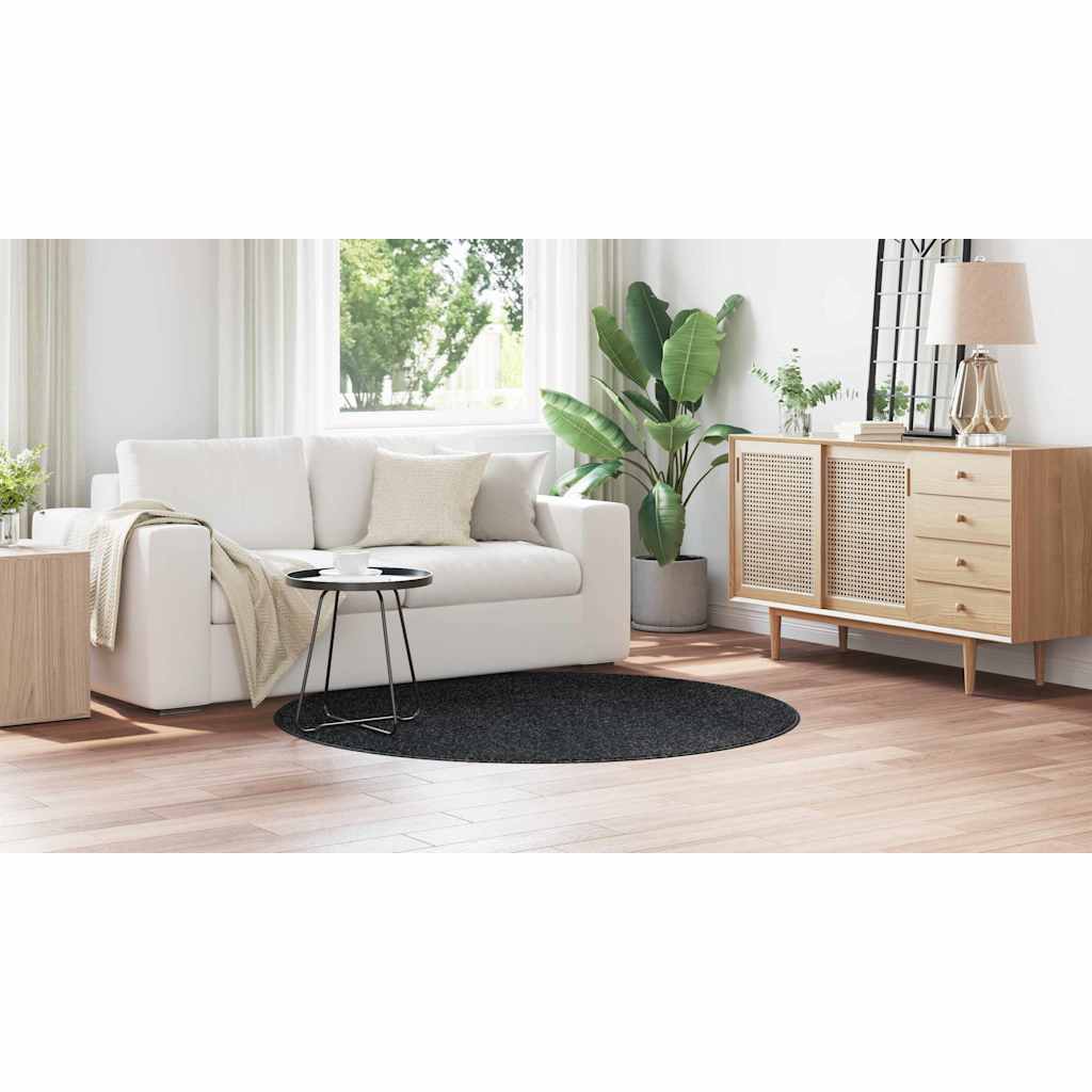 Anti-glid Shaggy Matta Mörkgrå 160 x 160 cm PP