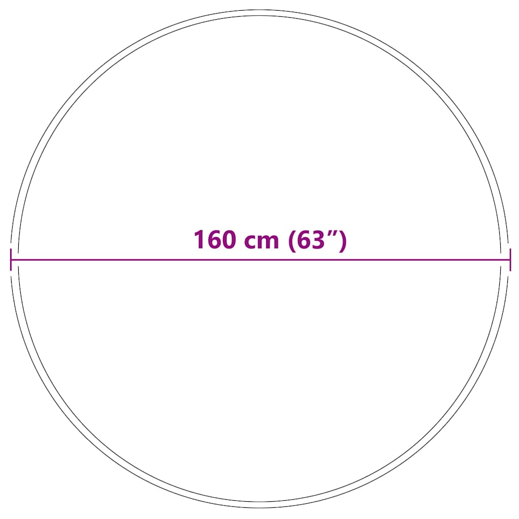 Anti-glid Shaggy Matta Mörkgrå 160 x 160 cm PP