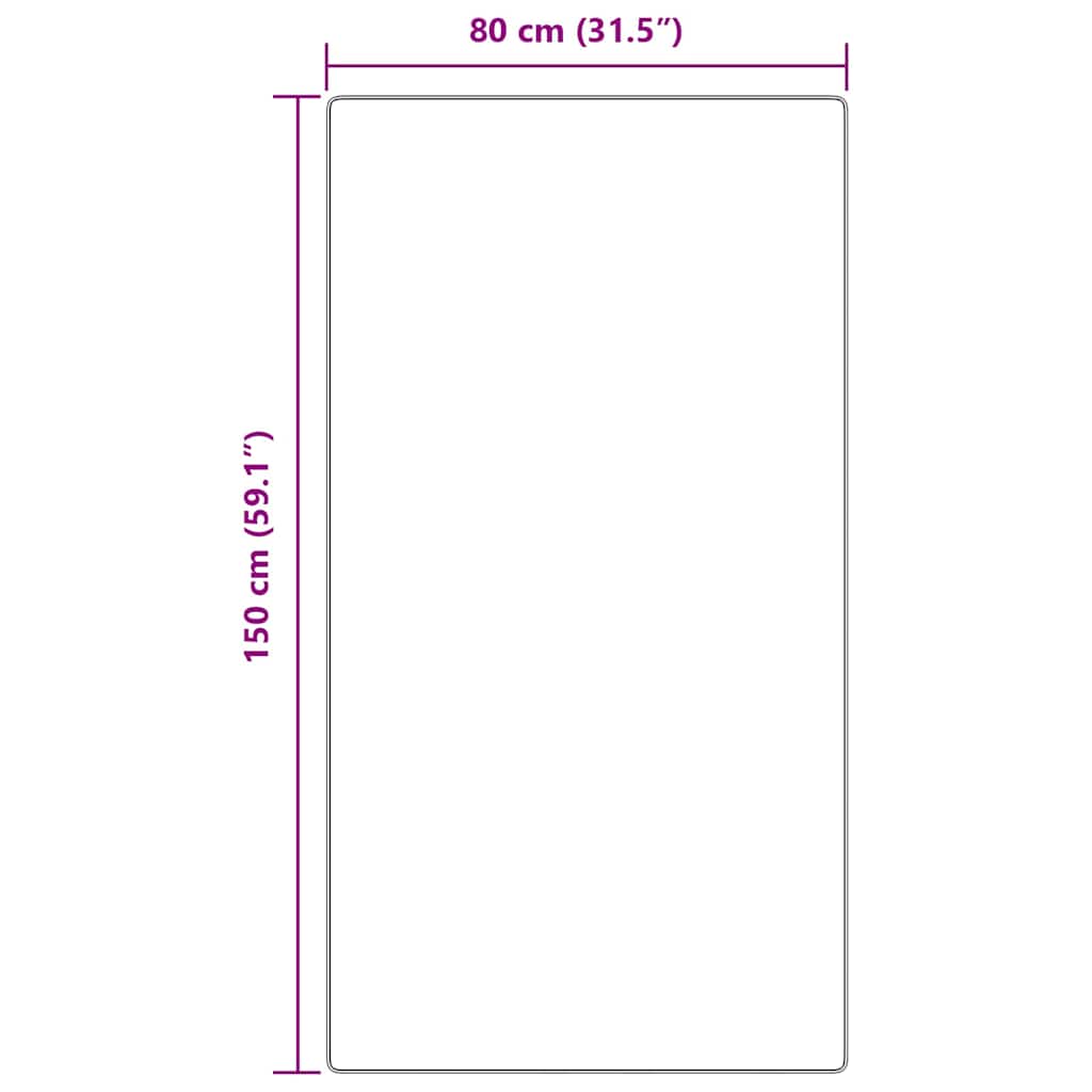 Anti-glid Shaggy Matta Brun 80 x 150 cm PP