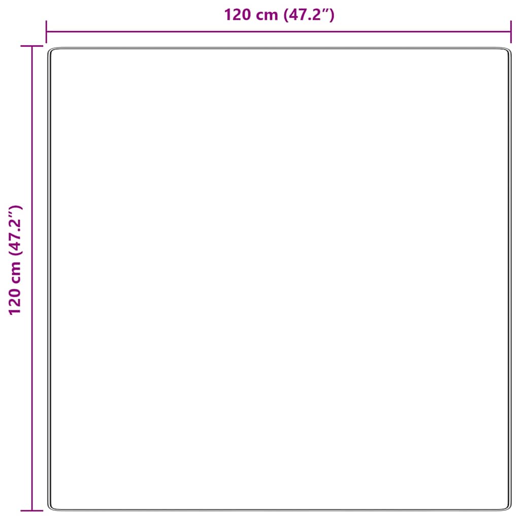 Anti-glid Shaggy Matta Brun 120 x 120 cm PP