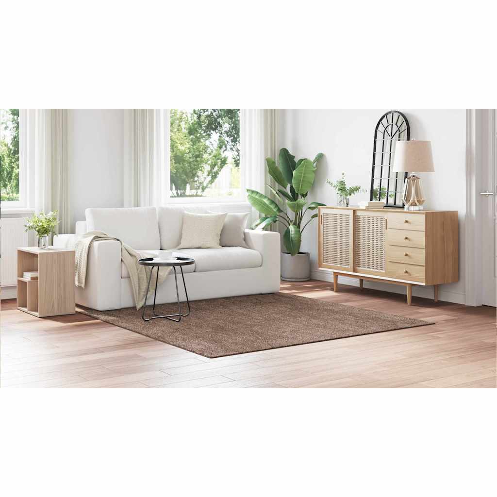 Anti-glid Shaggy Matta Brun 200 x 200 cm PP