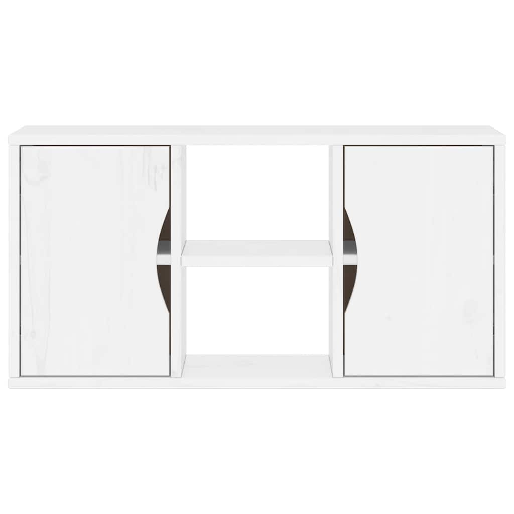 TV-bänk "ODDA" vit 79x24x40 cm massiv furu