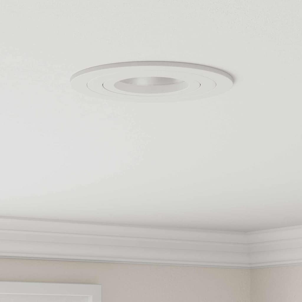 Spotlights med strålkastare 6 pcs Vit 9 x 9 x cm Aluminium