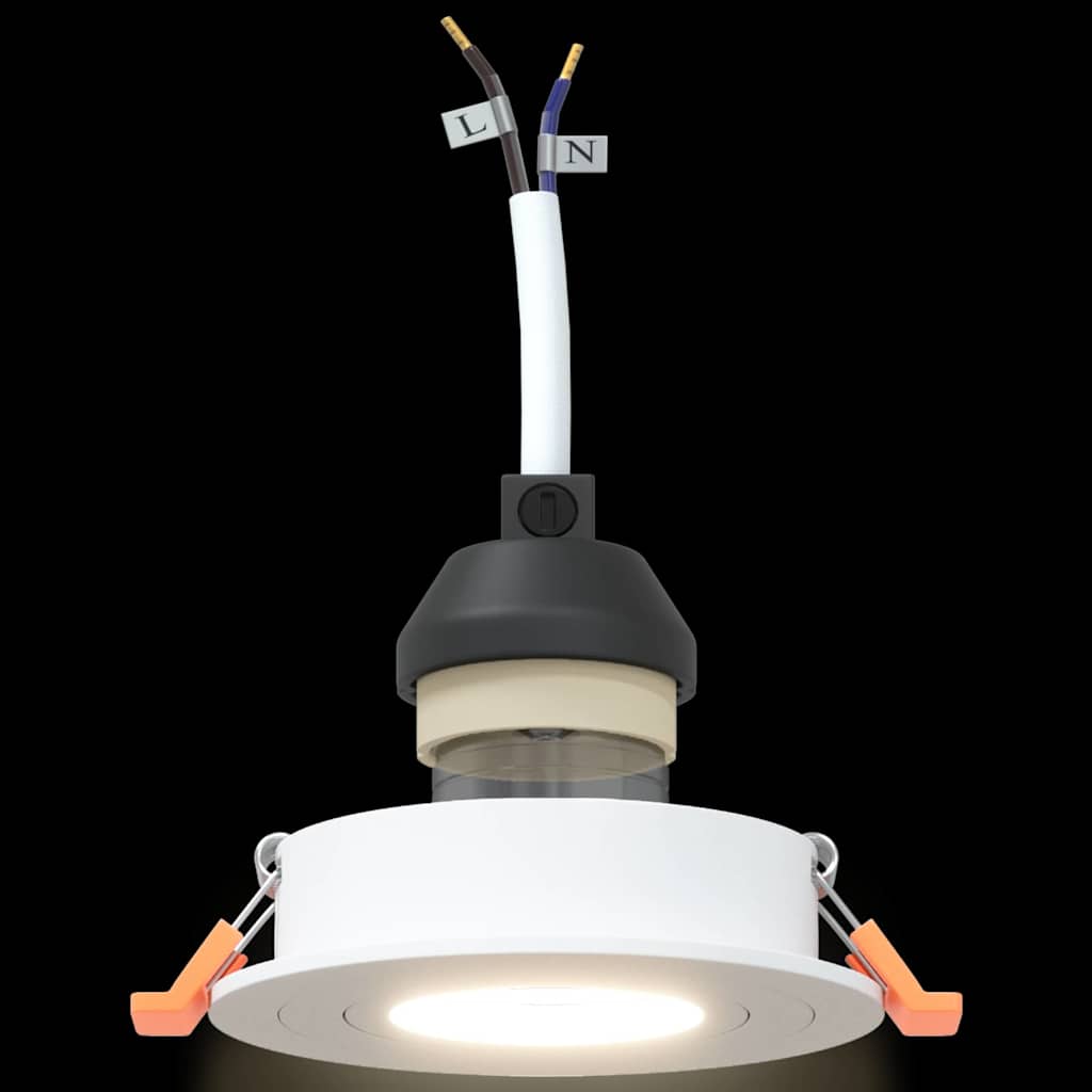 Spotlights med strålkastare 6 pcs Vit 9 x 9 x cm Aluminium