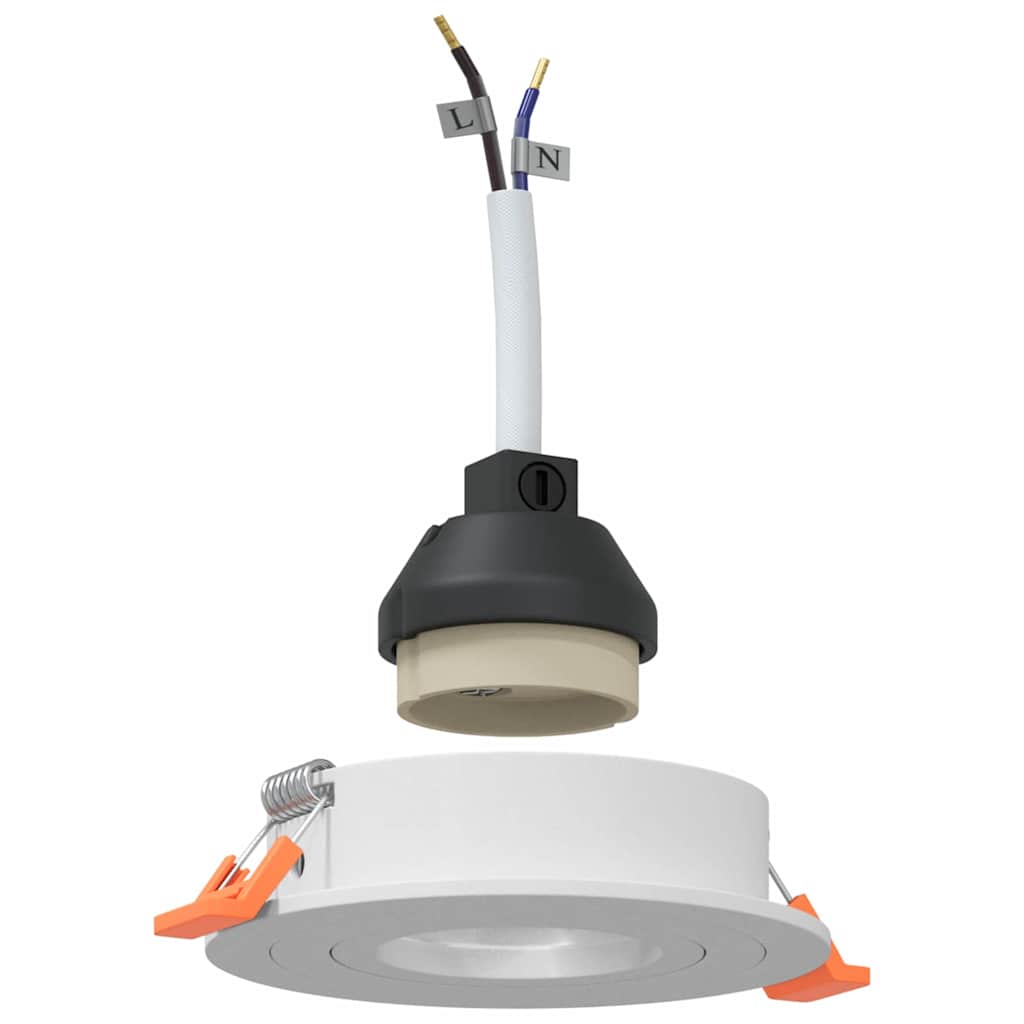 Spotlights med strålkastare 24 pcs Vit 9 x 9 x cm Aluminium