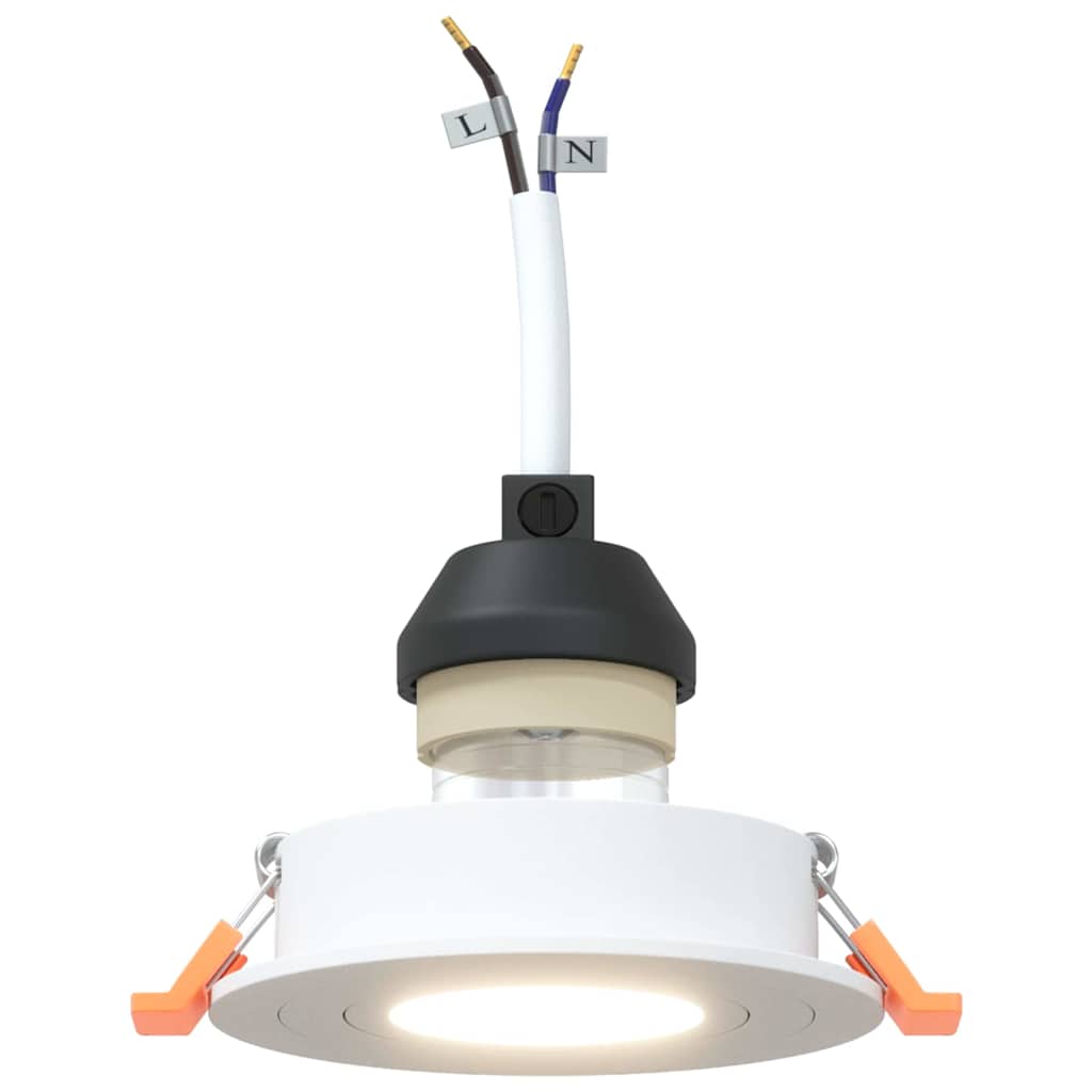 Spotlights med strålkastare 24 pcs Vit 9 x 9 x cm Aluminium