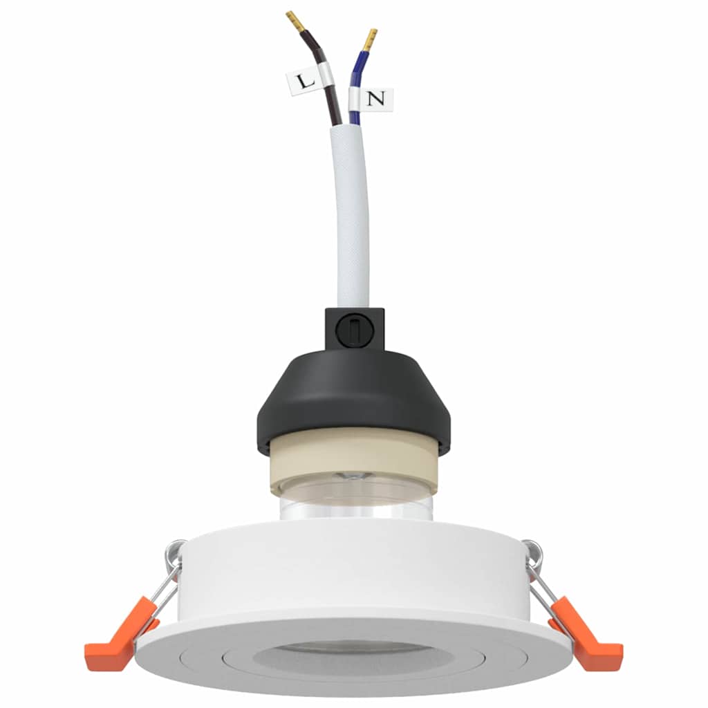 Spotlights med strålkastare 24 pcs Vit 9 x 9 x cm Aluminium