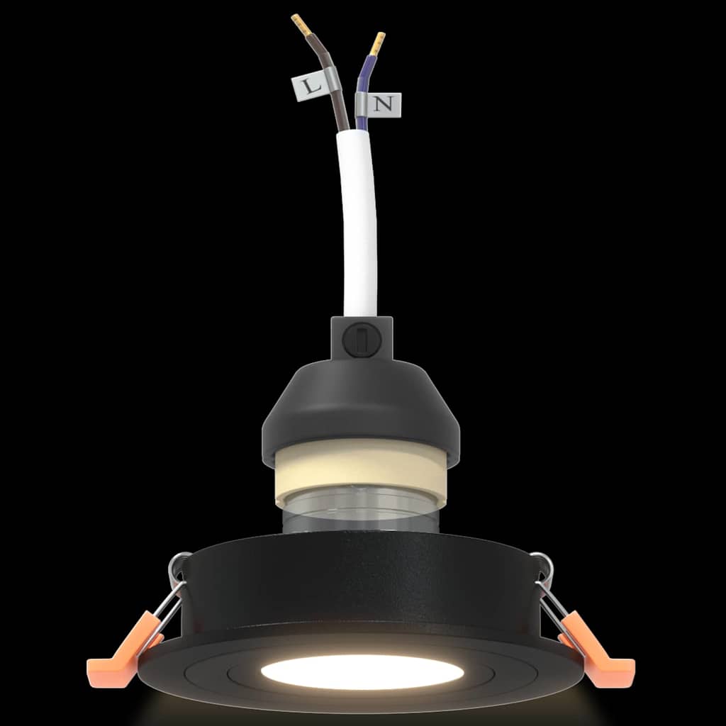 Spotlights med strålkastare 12 pcs Svart 9 x 9 x cm Aluminium