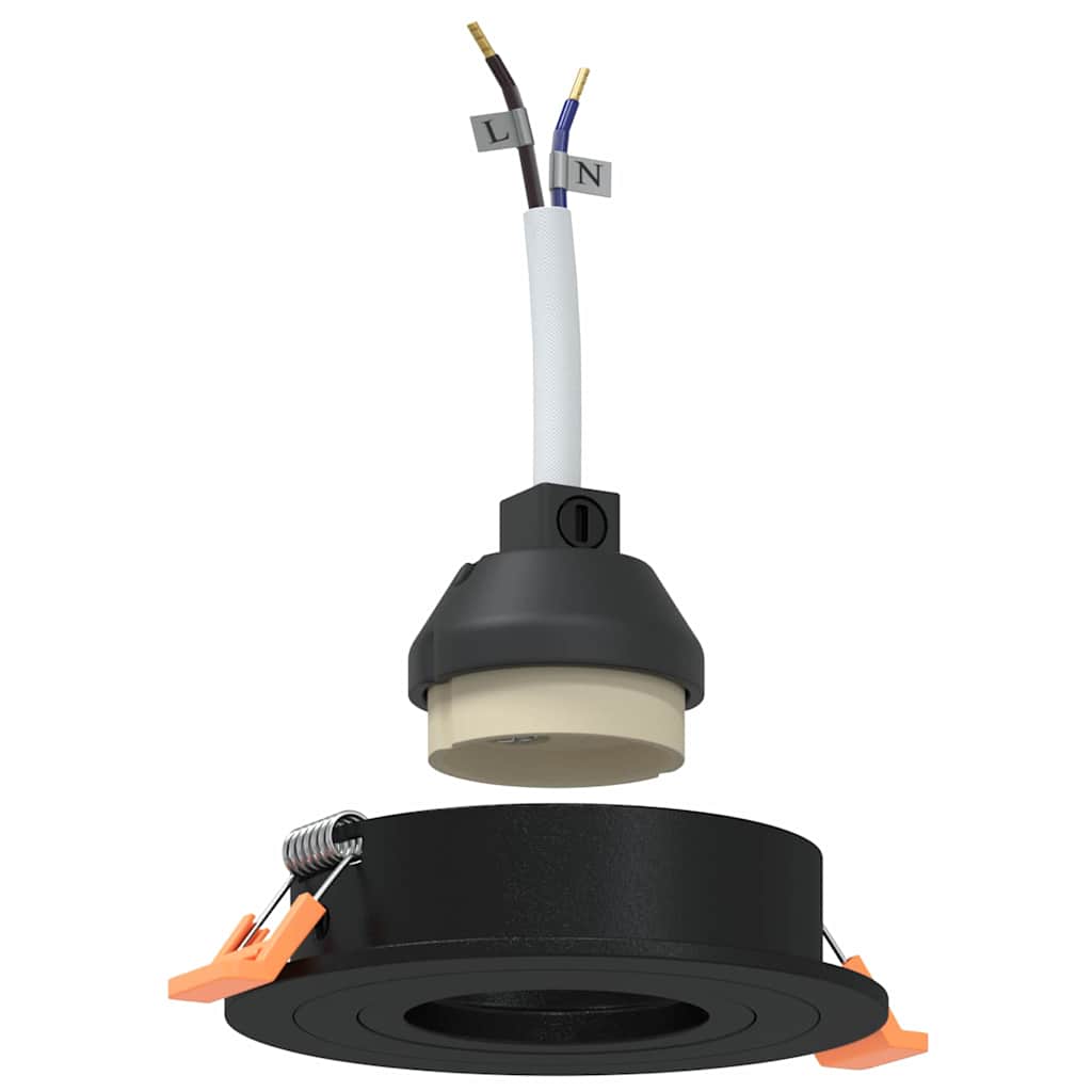 Spotlights med strålkastare 24 pcs Svart 9 x 9 x cm Aluminium