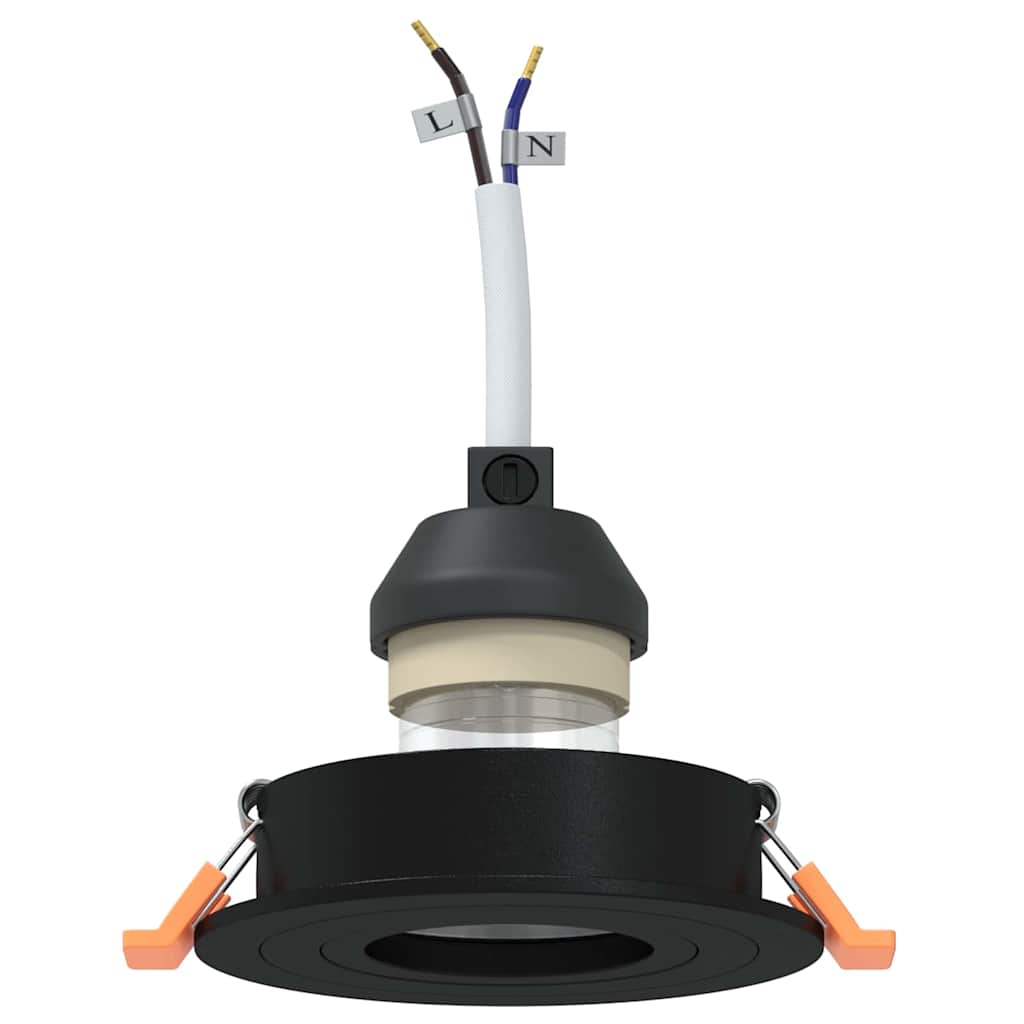 Spotlights med strålkastare 24 pcs Svart 9 x 9 x cm Aluminium